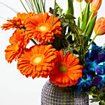 Vibrant Mixed Flowers Vase Arrangement