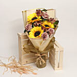 Delightful Artificial Mixed Flowers Bouquet