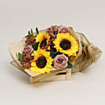 Delightful Artificial Mixed Flowers Bouquet