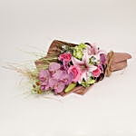 Enticing Artificial Mixed Flowers Bouquet