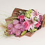 Enticing Artificial Mixed Flowers Bouquet