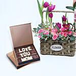 Floral Basket of Love N Care with Chocolates