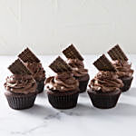 6 Chocolaty Delight Cupcakes