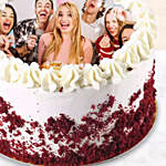 Red Velvet Photo Cake For Birthday Half kg