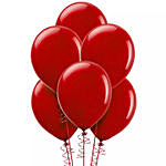 Red Velvet Photo Cake For Birthday With Helium Balloons
