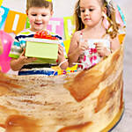 Birthday Special Caramel Photo Cake Half Kg
