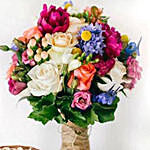 Mixed Roses Bouquet and Dry Fruits Combo