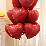 10 بالونات مطاطية حمراء على شكل قلب معبأة بالهيليوم
