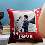 Special Personalised Cushion and Flowers