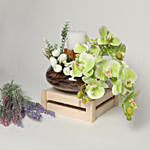 Peaceful Artificial Mixed Flowers Vase Arrangement