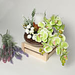Peaceful Artificial Mixed Flowers Vase Arrangement