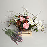 Premium Artificial Mixed Flowers Vase
