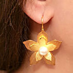 Golden Flower Earings
