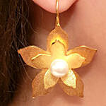 Golden Flower Earings
