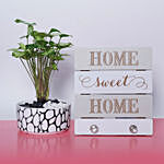 Syngonium Plant N Home Sweet Home Key Holder