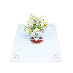 White Lily 3 D Greeting Card