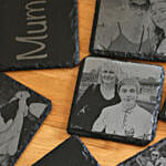 Engraved Photo Slate Coaster 4 Pieces