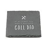 Engraved Text Slate Coasters 4 Pieces