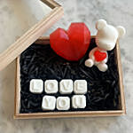 Love U Blueberry Soaps & Teddy Bear Wooden Box