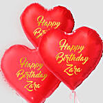 Heart Shaped Customized Text Red Balloons