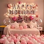 Birthday Wishes Heart & Star Balloons Decor