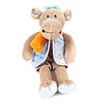 Cuddly Charlie Camel Wearing Shorts With Waistcoat N Scarf