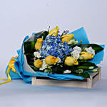 Beautifully Tied Lovely Mixed Flowers Bouquet