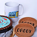 Best Dad Cake With Coasters and Mug