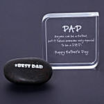 Best Dad Stone Paper Weight n Plaque