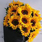 Blissful Sunflowers Beautifully Tied Bouquet