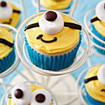 Cute Minion Designer Vanilla Cupcakes Set Of 6