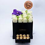 Elegant Mixed Flowers N Ferrero Rocher