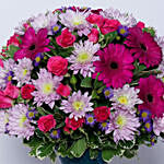Gracious Mixed Flowers In Designer Vase