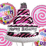 Happy Birthday Cake Balloon Set