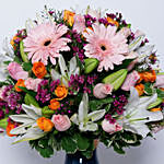 Premium Mixed Flowers In Beautiful Vase