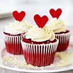 Red Velvet Love Cupcakes Set Of 6