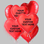 Cute Heart Shaped Customized Text Balloons