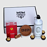 Personalised Engraved Bottle And Best Dad Keychain Box