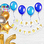 Happy Birthday and  Numeric Balloons Decor