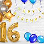 Happy Birthday and  Numeric Balloons Decor