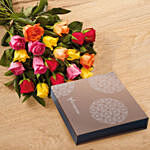 Beauty of Roses Bouquet n Chocolates