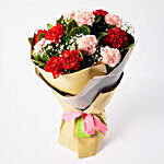 Appealing Mixed Carnations Bouquet Standard