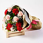 Appealing Mixed Carnations Bouquet Standard