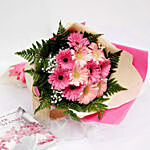 Beautiful Pink Gerbera Bouquet Standard