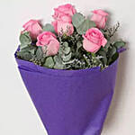 Bouquet Of Pink Roses Deluxe