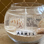 Personalised Handmade Sand Shells Decked Gel Candle