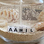 Personalised Handmade Sand Shells Decked Gel Candle