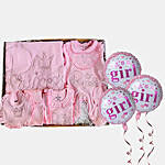 Blanket Trousers Baby Hamper With Foil Balloons