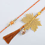 Maple Leaf Modern Design Lumba Rakhi Set