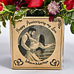 Personalised Vase Anniversary Flowers